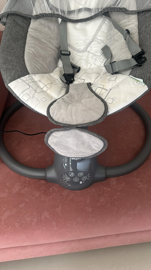 BAYBEE Automatic Electric Swing Cradle/ Baby Rocker (Grey Colour)