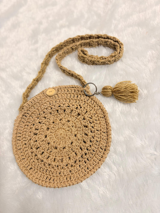 Crochet Round Shaped Sling Bag