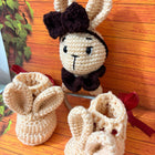 Crochet New Born Baby Gift Set/ Crochet Handmade Rattle And Shoes Set