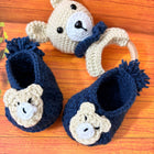 Crochet New Born Baby Gift Set/ Crochet Handmade Rattle And Shoes Set