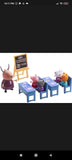 Kids Combo Set – Peppa Pig Classroom, Nilkamal Toy Dining Set, Foam Number Mat & Play Gym