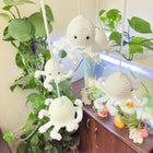 Crochet cradle hanging /cot mobile with bells