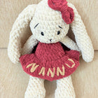 Crochet handmade long ear bunny soft toy