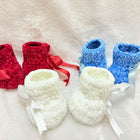 Crochet baby beanie and bootie set