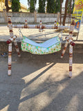 Wooden Single Dandi Cradle with Cloth
