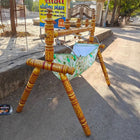 Wooden Single Dandi Cradle with Cloth