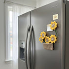 Crochet Fridge Magnets – 1 Basket & 5 Flowers Set