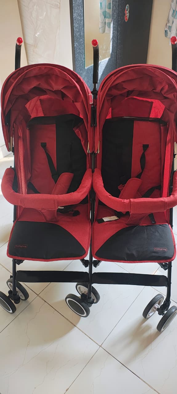 BABYHUG Deuce Twin Stroller/Pram – Red