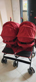 BABYHUG Deuce Twin Stroller/Pram – Red