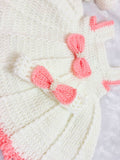 Crochet Handmade Baby Girl Shoes, Headband Frock Set