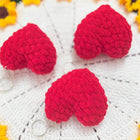 Crochet Velvet Rose Flower and Heart keychains