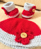 Crochet Beanie and Bootie Set
