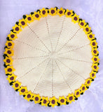 Crochet Sunflower Blanket or Table Mat – Handmade, Soft & Beautiful