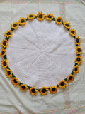Crochet Sunflower Blanket or Table Mat – Handmade, Soft & Beautiful