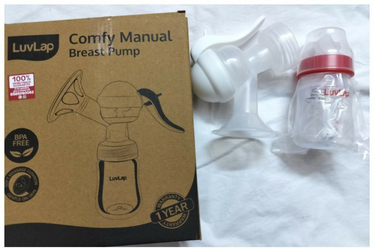 Combo of LUVLAP Manual Breast Pump  Nursing Pads (6 pads) Milk collectors