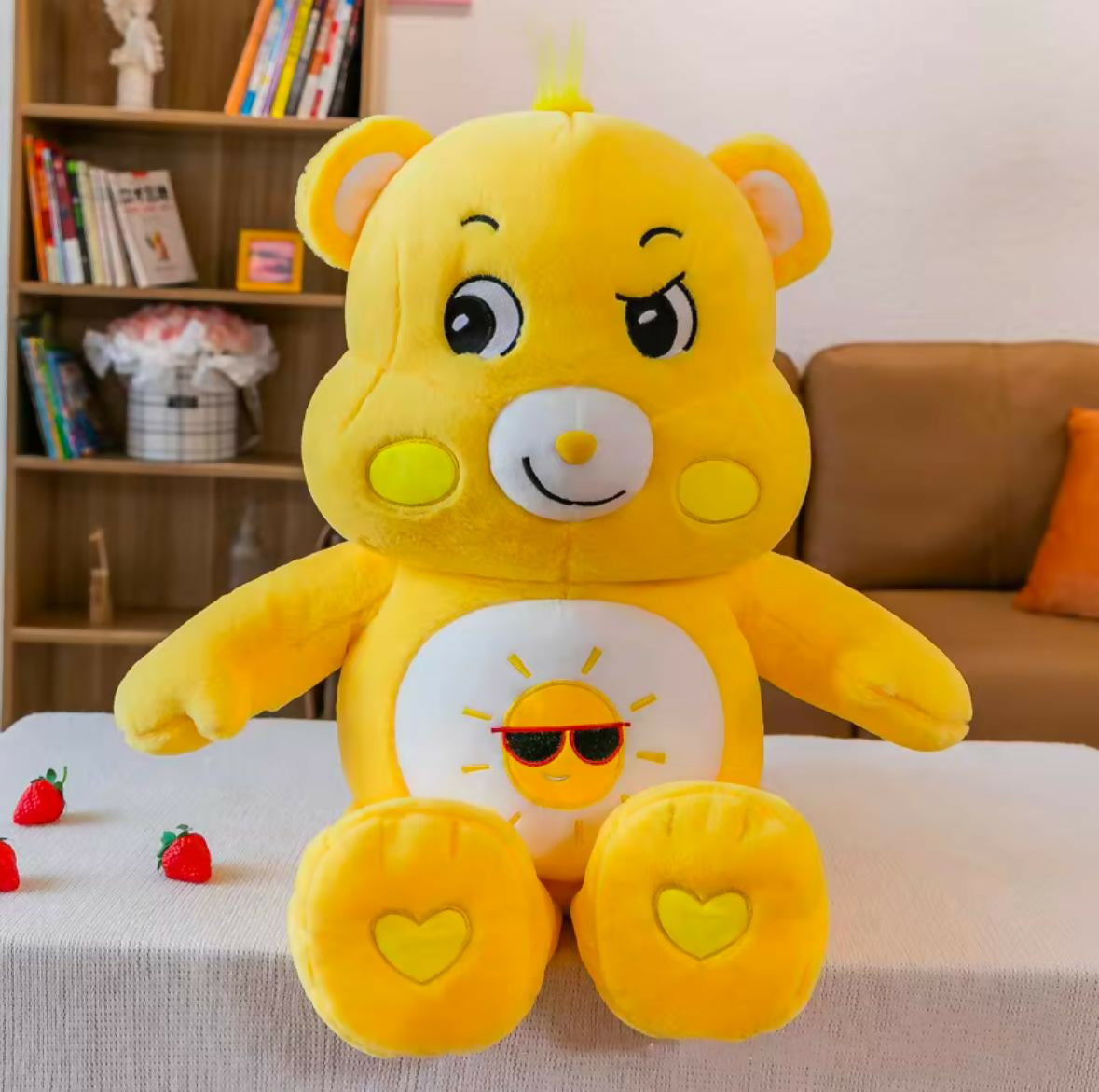 Yellow teddy bear plush toy 