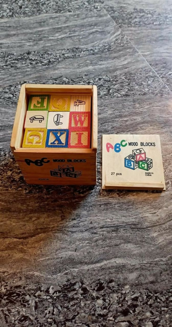 Wooden Alphabets with Box: Durable, brightly colored alphabet letters in a wooden box for fun, educational play. Perfect for early learners!