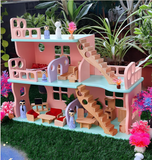 Wooden Doll House – The Home featuring a detailed multi-room design with sturdy wooden construction, miniature home-style play areas, and an open layout for creative storytelling and imaginative pretend play.