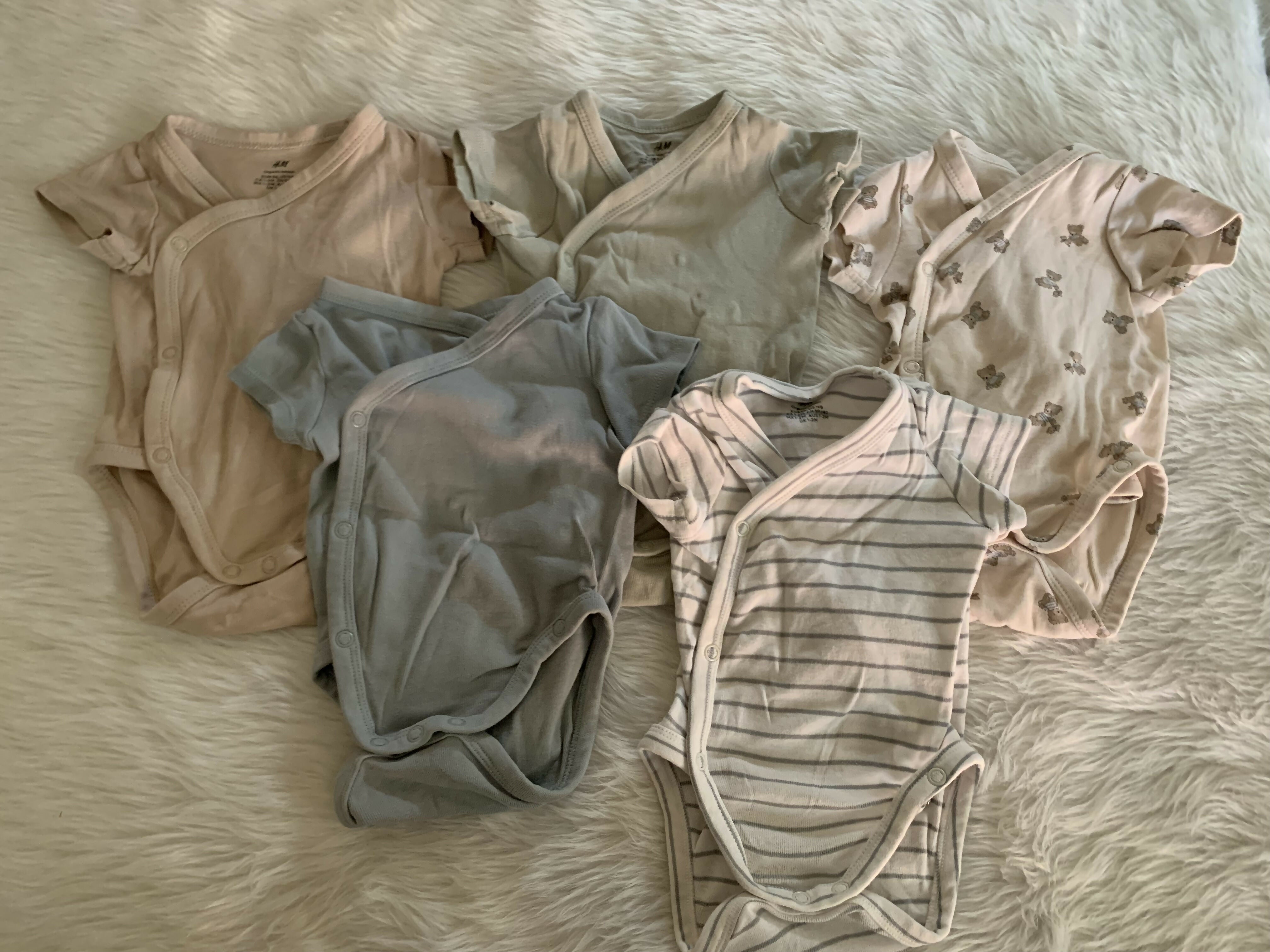 Wrap Over Bodysuits for Baby featuring a comfortable wrap-style design for easy dressing and changing, ideal for everyday wear, layering, bedtime and newborn essentials.