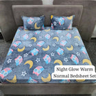 Printed Glow Bedsheet 1+2 King Sized
