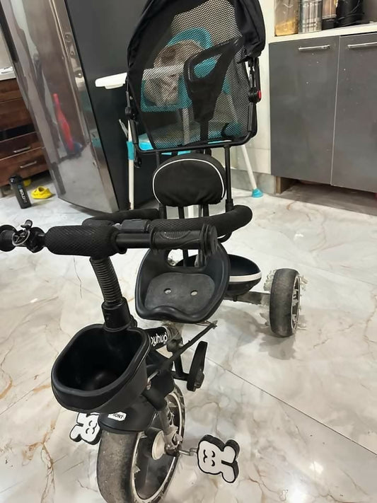 Discover the BABYHUG Plug and Play Stallion Tricycle with Parental Push Handle and Folding Canopy – the ultimate tricycle for safety, comfort, and fun outdoor adventures.