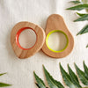 BABYCOV Cute Pear and Strawberry Natural Neem Wood Teethers for Babies | Natural and Safe | Goodness of Organic Neem Wood | Both Chewing and Grasping Toy | Set of 2 (Age 4+ Months)