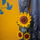 Crochet curtain holder