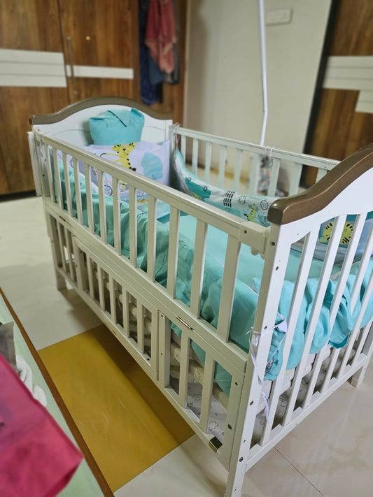 STAR AND DAISY 12 in 1 Baby Crib/Cot,Dimensions: 101*70*119 - PyaraBaby