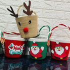 Christmas jute open baskets