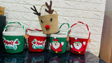 Christmas jute open baskets