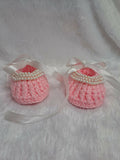 Crochet baby girl booties