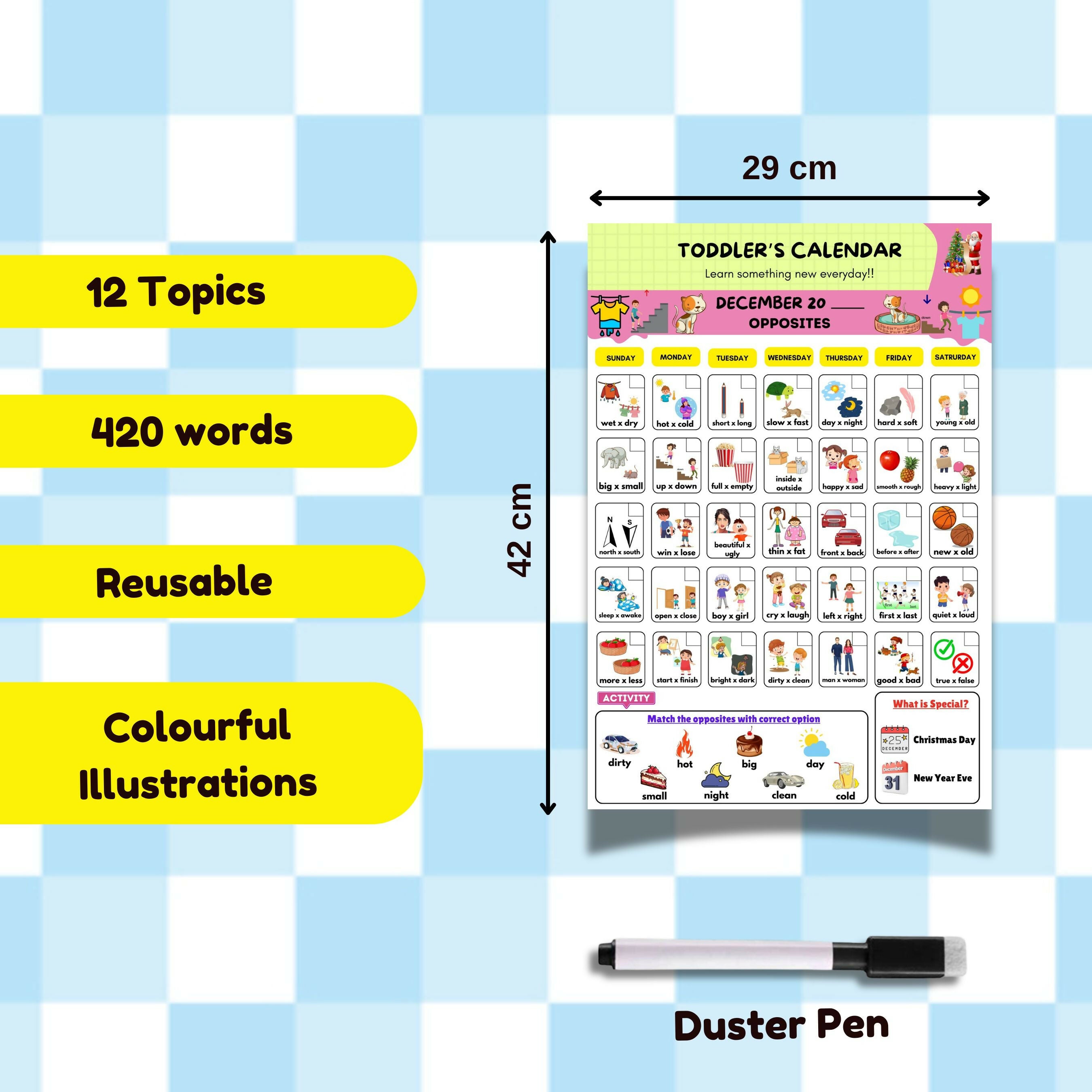 Edustar Todlers calendar 