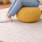 Knitted Cotton Heavy Pouf Stool – Premium Handcrafted Seating & Decor Accent