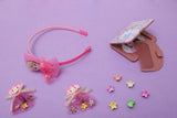 Lock up your little ones tresses with our new collection of hair accessories that are a must have for to instantly add glamour to any wardrobe. Update your little ones collection with this pretty hair accessory and she is all set for an updated look.