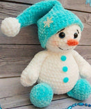  Soft and Cozy Snowman Toy with Beanie – Perfect Winter-Themed Plush Toy for Babies and Kids.