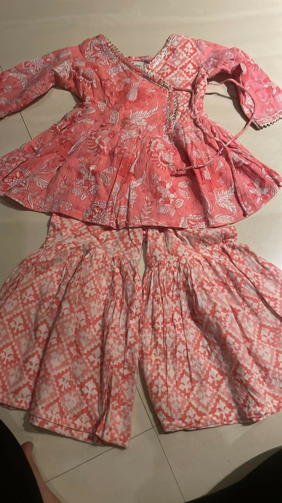 Elevate your baby girl's style with our Kurta and Sharara Set, crafted for traditional charm and comfort.