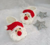 Crochet baby booties/ Crochet handmade baby unisex Christmas theme shoes / Christmas Santa clause shoes for babies