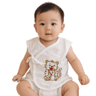 TINY TIGGY Embroidered Premium Cotton Baby Jhabla with 2 Nappies