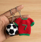 Football And Jersey Combo Keychain