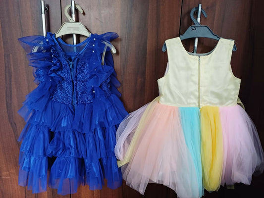 Double the charm with our Set of 2 Baby Girl Frocks/Dresses, offering versatility and style for every occasion.