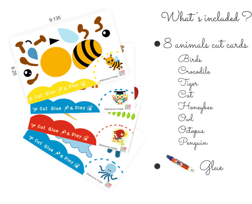 ZOOPLAY Cut & Glue Activity - Animals