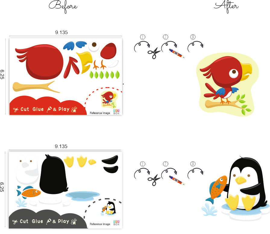 ZOOPLAY Cut & Glue Activity - Animals