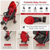 POLKA TOTS Baby Stroller , 5-Point Safety Harness, Canopy & Storage Basket, Lightweight, Travel Friendly Umbrella Foldable Stroller for Babies (Up to 20kgs) - 0 to 5 Years