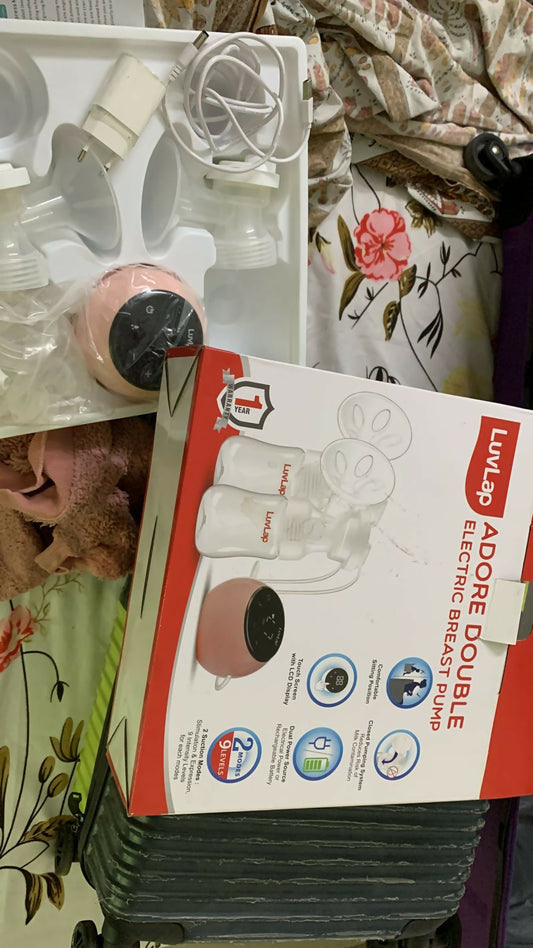 LuvLap Adore Double Electric Breast Pump is an efficient and user-friendly solution for breastfeeding mothers. 