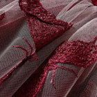Girls Maroon Butterfly Net Party Dress with Bow