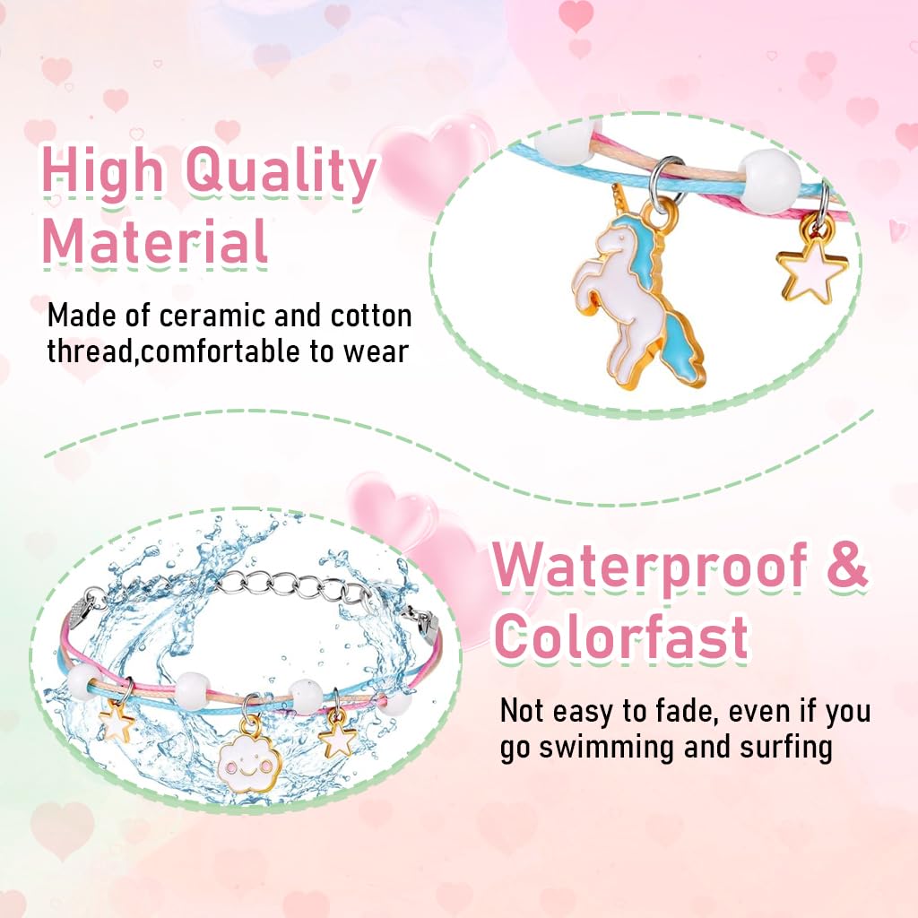 Made with quality enamel pendent and metal connector and hook, these bracelet for girl kids are designed to be sturdy and long-lasting. 