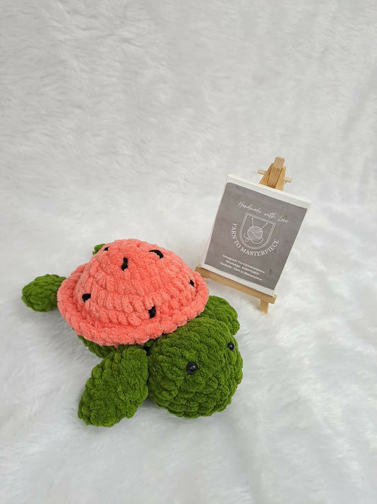 Crochet watermelon turtle