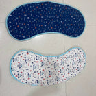 Babyhug cotton burp cloth set with bear print in navy blue and white, gently used with slight stain on one cloth, soft and absorbent fabric