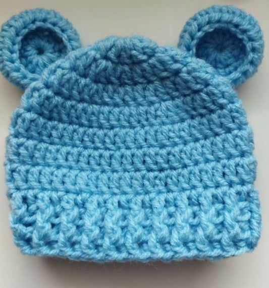 Crochet bear beanie for babies