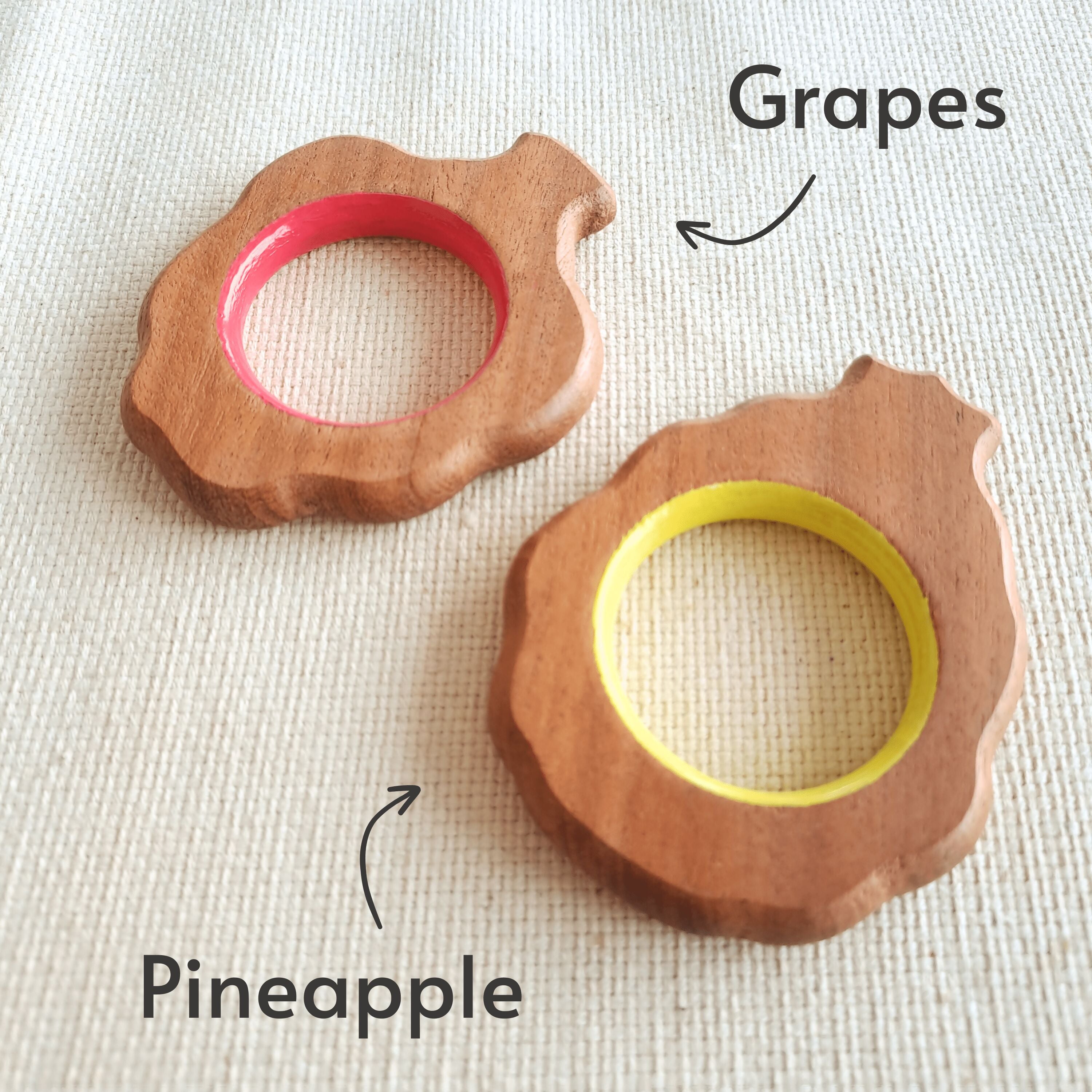 Explore shapes and soothe gums with Babycov's Cute Neem Wood Teethers - natural comfort for safe and playful chewing!